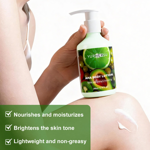 Lotion corporelle AHA à marque privée, glycérine, acide malique, hyaluronate <span class=keywords><strong>de</strong></span> sodium, hydratante, lissante, soin <span class=keywords><strong>de</strong></span> la peau pour tous types <span class=keywords><strong>de</strong></span> peau, OEM/ODM - Product Image 4
