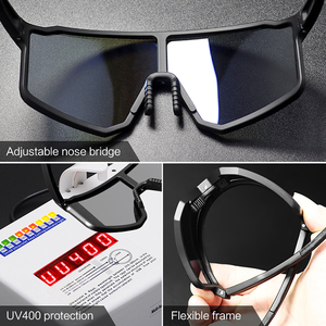 Gafas de Sol Deportivas con Lentes Polarizadas de Espejo para Ciclismo y Running, Gafas de Seguridad para Pickleball y Actividades al Aire Libre, Logotipo Personalizado - Product Image 4
