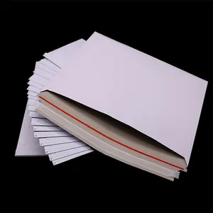 100 חבילה 6X8 אינץ עצמי חותם תמונה מסמך הדיוורים להישאר שטוח לבן קרטון מעטפות לבן צילום הדיוורים עבור תקליטור תמונות