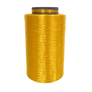 Gelbes 100% Filament Aa-Polyester garn mit hoher Zähigkeit für Kletterseil-Sicherheitsgurt-Hebeband