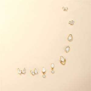 Clous d'oreilles tendance en forme de papillon en argent sterling S925 avec tige filetée à dos plat - Product Image 4