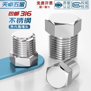 Tianzhuo Hardware Stainless Steel Hex Plug Npt Threaded Pipe Fitting For Water Gas Oil - Product Image 4