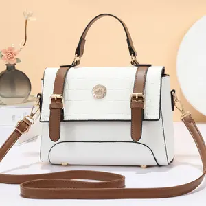 Piccola borsa quadrata da donna 2024 nuova borsa da donna a tracolla singola stampata alla moda, semplice e suggestiva