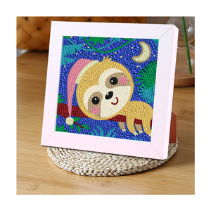 Peinture au diamant de <span class=keywords><strong>panda</strong></span>/abeille/lapin mignon-Kit de bricolage pour enfants avec autocollants et outils (non toxique, parfait pour les débutants) - Product Image 2