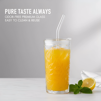Gobelet en verre de 450 ml au design moderne, avec bouchon à paille, réutilisable, portable, unisexe, sans BPA, anti-fuite, sûr pour les aliments, vente en gros