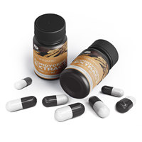 Extrait de champignon en poudre de glucane, capsule d'extrait de champignon de platine D de marque privée personnalisée, Cordyceps Militaris