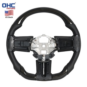 Volant en fibre de carbone Hydro Dip pour Ford <span class=keywords><strong>Mustang</strong></span> 2010-2014 V6/<span class=keywords><strong>GT</strong></span>/Shelby GT500, entrepôt USA - Product Image 1