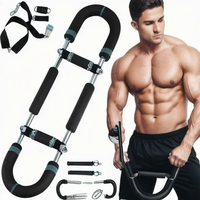 Nouvel équipement de fitness en acier durable en forme de U, réglable à la main, pour le renforcement des poignets, des biceps et des bras (Power Twister)