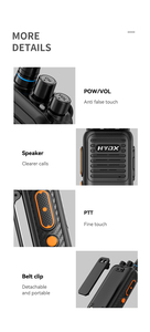 Bán chạy nhất hydx H5 Rugged thương mại đài phát thanh <span class=keywords><strong>5</strong></span> Watt 16 kênh <span class=keywords><strong>ham</strong></span> đài phát thanh woki-toki nghiệp dư vô tuyến không dây thu phát - Product Image 2