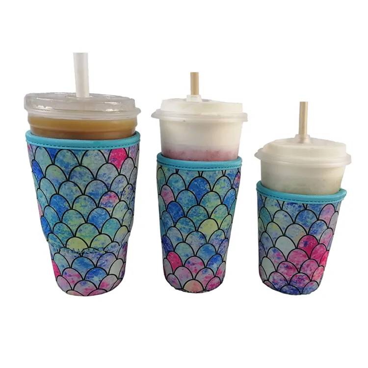 Custom Neoprene Insulator Cup Sleeve Reusable Neoprene Reusable Iced Coffee Sleeve