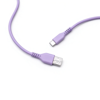 Kabel Charger USB C Silikon Cair Premium Tenova Wholesaler 100W PD 3.0 Pengisian Cepat untuk Laptop, Ponsel, Tablet, Logo Custom