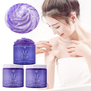 Logo personnalisé Gommage à la lavande Vente en gros Gommage blanchissant pour le corps Marque privée Exfoliant violet Gommage pour le corps Fournisseur - Product Image 4