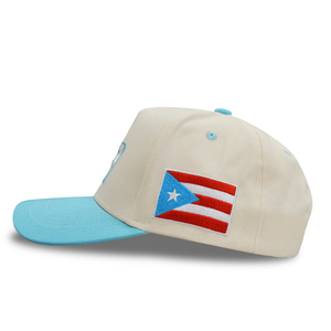 Cappellini da Baseball Premium a 5 Pannelli Bicolore con Bandiera <span class=keywords><strong>PR</strong></span>, Cappelli Sportivi all'Ingrosso, Cappello Personalizzato con Ricamo di Porto Rico - Product Image 5