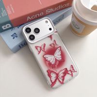 Étui de téléphone pour fille élégante, étui de téléphone papillon pour iPhone 11 12 13 14 Pro X XR XS Max 7 8 Plus, coque de téléphone portable