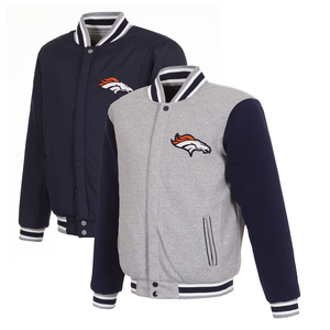 <span class=keywords><strong>Chaqueta</strong></span> Varsity Reversible Personalizada para <span class=keywords><strong>Hombre</strong></span> 2026, Nuevo Diseño, Estilo Urbano, Bordada, de Lona, con el Logotipo del Equipo de Fútbol Americano Raiders - Product Image 3