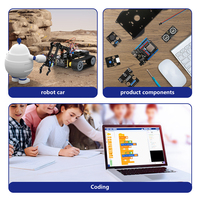 Évitement d'obstacles Suivi IR APP Contrôle STEM Apprentissage Bras Robotique Réservoir Châssis Smart Kit pour Arduino