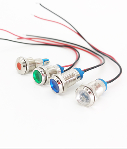 Luz indicadora de 8mm Lámpara de señal Luz piloto Indicador de lámpara de metal 3V5V6V9V12V24V110V220V RG R <span class=keywords><strong>G</strong></span> - Product Image 6