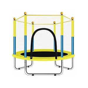 Children's Gymnastics Fitness Equipment Indoor Mini Trampoline Jumping Elastic With Mesh Protective Enclosure Safety Net