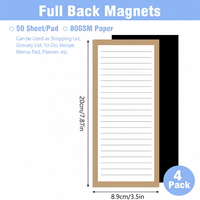 Bloc-notes magnétique couleur macaron, bloc de liste de choses à faire détachable, liste de courses pour réfrigérateur, suivi d'habitudes, bloc-notes mémo pour réfrigérateur