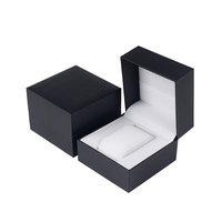 Boîte cadeau écologique personnalisée de luxe pour bijoux et montres, revêtement UV, matériaux recyclés, logo couleur personnalisé, doublure en éponge