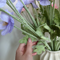Vente en gros de fleurs de pavot artificielles en soie faites à la main pour les mariages, la décoration de la maison et les arrangements floraux pour événements