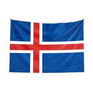 Drapeaux de fanions personnalisés de haute qualité 3x5 de tous les pays, y compris l'Islande, en tissu avec logo personnalisé, prix d'usine - Product Image 2