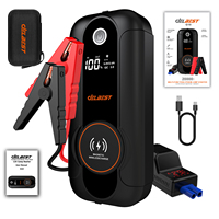 Démarreur de voiture portable 20000mAh 2000A, chargeur magnétique sans fil, affichage numérique pour démarrage d'urgence du véhicule