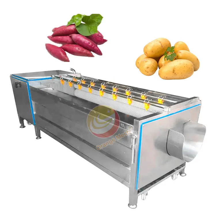 CE מוסמך תעשייתי ירקות תפוחי אדמה גזר טארו קסבה זנגביל ים שורש כביסה וקילוף מכונת כביסה קולפן מכונה