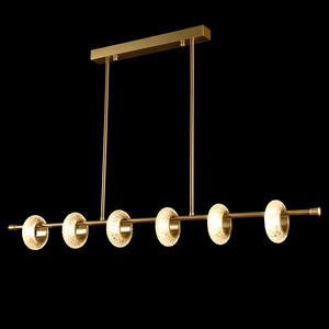 โคมไฟระย้าคริสตัลทรงวงแหวนสไตล์โพสต์โมเดิร์นสุดหรู พร้อมแหล่งกำเนิดแสงโมเลกุล สำหรับห้องนอน ห้องรับประทานอาหาร และห้องนั่งเล่น - Product Image 4