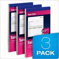 Lot de 50 carnets de commandes autocopiants en 2 feuillets, personnalisables, 5-9/16 x 8-3/4 pouces, blanc canari, pour reçus et factures, vente en gros