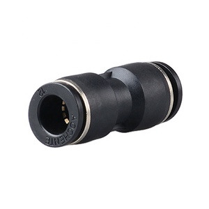 Aochente Chất lượng cao Phụ kiện khí nén PU One Touch Union thẳng đen Push-in Hose nhanh chóng kết nối nhựa + đồng 4-12mm - Product Image 4