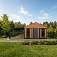 Casa Modular Expandible, Casa Cápsula Prefabricada, Diseño Plegable de Lujo, Edificio de Verano con Terraza en el Techo, Cafetería, Tienda