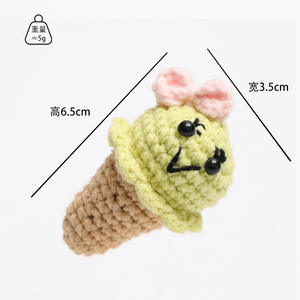 Llavero <span class=keywords><strong>de</strong></span> muñeca <span class=keywords><strong>de</strong></span> helado bordado hecho a mano, colgante <span class=keywords><strong>de</strong></span> bolso <span class=keywords><strong>de</strong></span> punto, accesorios <span class=keywords><strong>para</strong></span> <span class=keywords><strong>cumpleaños</strong></span> - Product Image 2