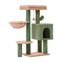 Arbre à chat en panneaux de particules de qualité E1 avec lit intégré, 7,5 kg, chaud, durable, avec beaucoup d'espace pour votre ami félin, stable et résistant aux griffures