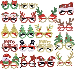 Arbre de noël elfe renne bois père noël bandeau chapeau de noël fête de noël lunettes ensemble pour joyeux noël fête fournitures - Product Image 4