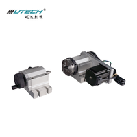 Mini axe rotatif UTECH 65 mm avec mandrin à 3 mors pour gravure cylindrique 3D sur routeur CNC 3020/3040/4060/4 axes