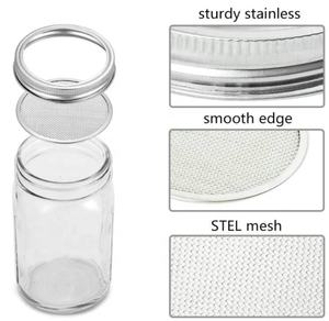 Mason-Juego de tapas de espray de acero inoxidable, jarra de lata vacía de 32oz, con soporte de bandeja de drenaje - Product Image 2
