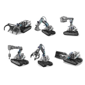 Excavadora de juguete de construcción con potencia hidráulica, juguete de construcción científica, vehículo de ingeniería, bricolaje, 130 Uds. - Product Image 4