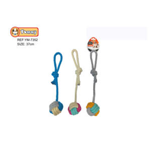Giocattolo per Cani e Animali Domestici in Corda di Cotone 37cm Colorato Resistente e Stile Carino per Giocare - Product Image 1