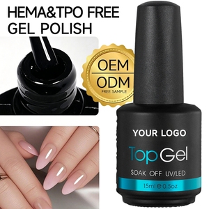 Hot Selling Custom Professional Nail Supplier <b>Top</b> Coat Gel Stable Texture Non Flow UV LED Finishing Gel ODM Custom Processing - Product Image 1