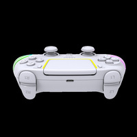 Manette sans fil LED pour PS5, compatible avec PS5 Pro/Slim/PC, double vibration, fonction Turbo, prise audio 3,5 mm