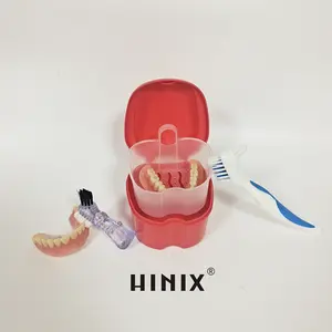 Logotipo personalizado aumento cesta caja Dental/dentadura baño caja/caja de plástico dentadura caso