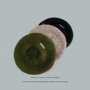 BDMYFF – béret en laine tricoté pour femme, chapeau chaud, style décontracté, automne et hiver - Product Image 3