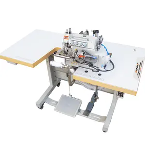Automatic SOMAX SM-01 Sport T-shirt round collar attaching machine top feed neck overlock industrial machinery sewing machines