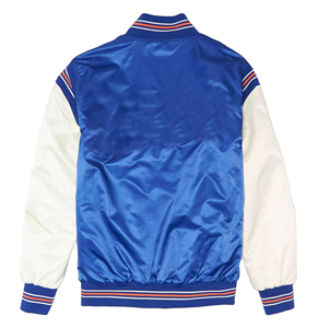 Vestes de style universitaire de haute qualité, personnalisées, vintage, à col montant, en toile, avec logo brodé - Product Image 3