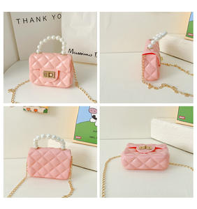 BESTELLA Cross-border Hot Selling Jelly Bag Portable Mini PVC Lined Satchel Children Internet Celebrity Girls Custom Cute Logo - Product Image 6