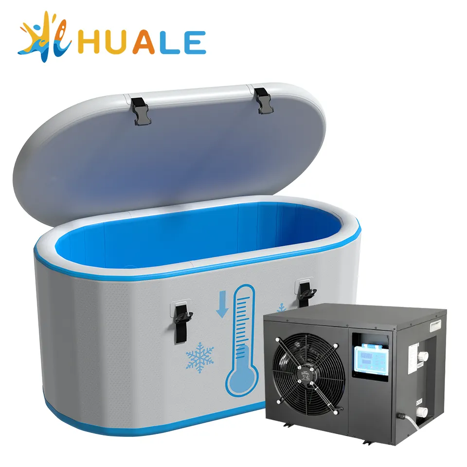 HUALE Récupération Pod Pro Edition Combo Bain de Glace Portable Piscines Gonflables Eau Froide Bain Plongeant Froid avec Refroidisseur