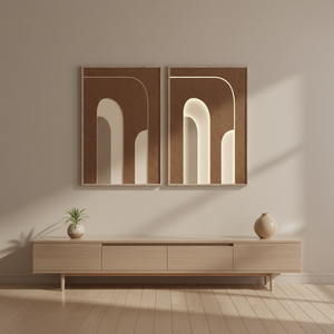 Minimalistische geometrische LED canvas wanddecoratie, moderne lijsten wandkunst voor woonkamer huisdecoratie - Product Image 2