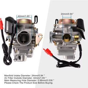 <span class=keywords><strong>Carburateur</strong></span> de moto PD24J 24 mm pour démarrage à froid, remplacement pour GY6 150cc 152QMI 157QMJ ATV Go Kart Cyclomoteur <span class=keywords><strong>Scooter</strong></span> - Product Image 2