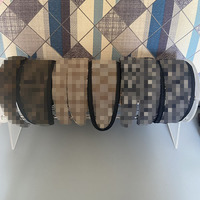 Vente en gros de bandeaux de créateur de luxe pour femmes européennes et américaines avec impression de LOGO de marque célèbre, bandeaux larges et plats en tissu rembourré avec éponge